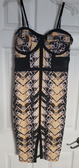 Material Girl Snakeskin print pushup dress - Picture 1 of 5